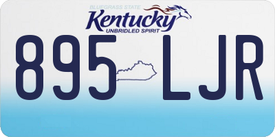 KY license plate 895LJR