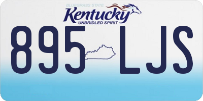 KY license plate 895LJS