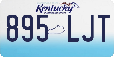 KY license plate 895LJT