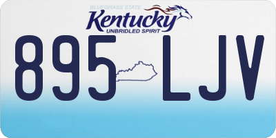 KY license plate 895LJV