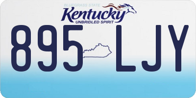 KY license plate 895LJY