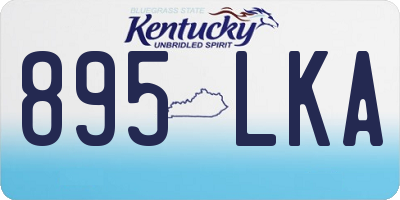 KY license plate 895LKA