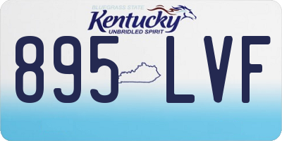 KY license plate 895LVF