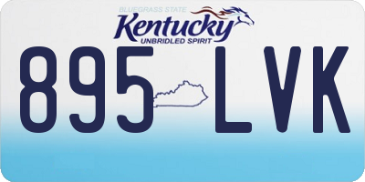 KY license plate 895LVK
