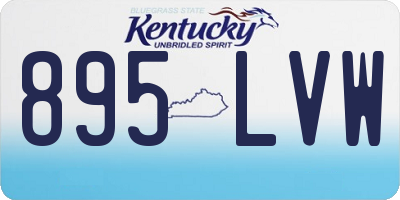 KY license plate 895LVW