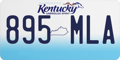 KY license plate 895MLA