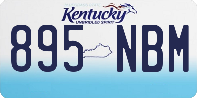 KY license plate 895NBM