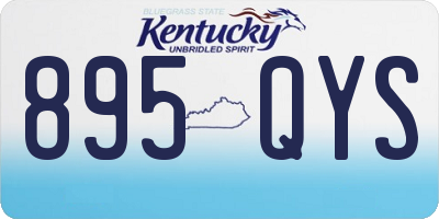 KY license plate 895QYS