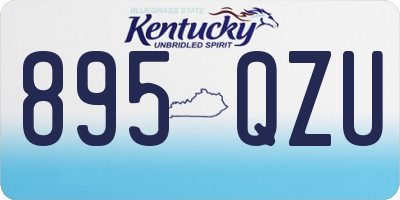 KY license plate 895QZU