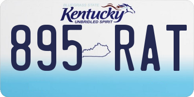 KY license plate 895RAT