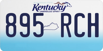 KY license plate 895RCH