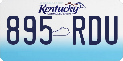 KY license plate 895RDU