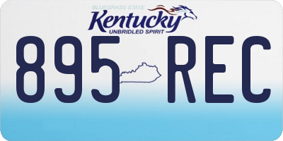 KY license plate 895REC