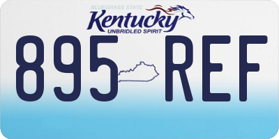 KY license plate 895REF