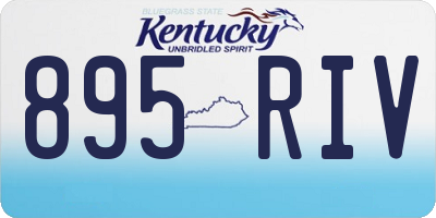 KY license plate 895RIV