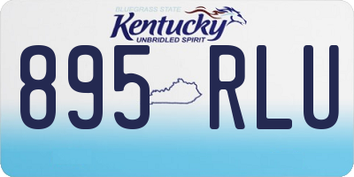 KY license plate 895RLU
