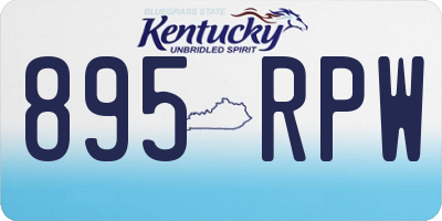 KY license plate 895RPW