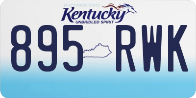KY license plate 895RWK