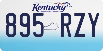 KY license plate 895RZY