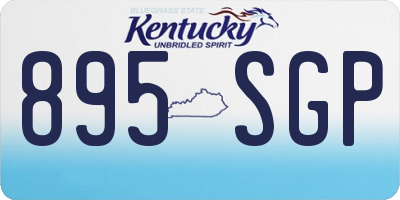 KY license plate 895SGP