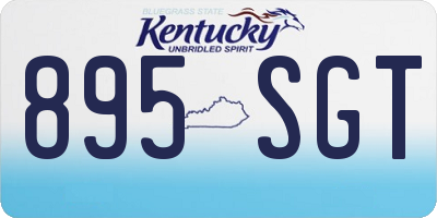 KY license plate 895SGT