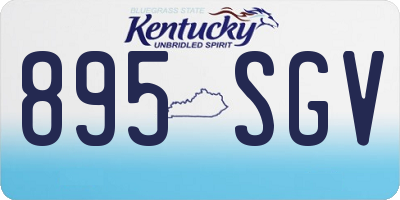 KY license plate 895SGV