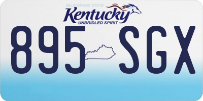 KY license plate 895SGX
