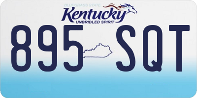 KY license plate 895SQT