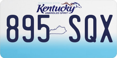 KY license plate 895SQX