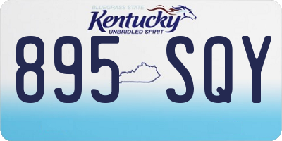 KY license plate 895SQY