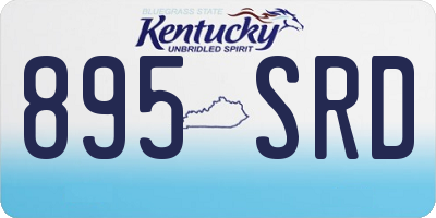 KY license plate 895SRD