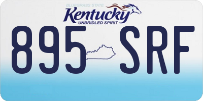 KY license plate 895SRF