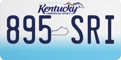 KY license plate 895SRI