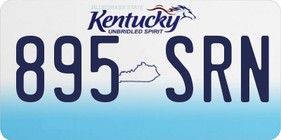 KY license plate 895SRN