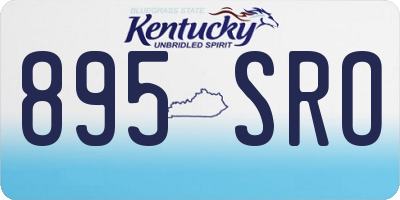 KY license plate 895SRO