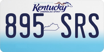 KY license plate 895SRS