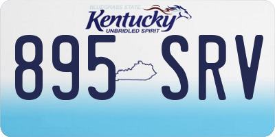 KY license plate 895SRV
