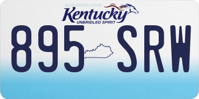 KY license plate 895SRW