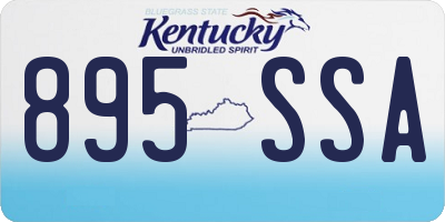 KY license plate 895SSA