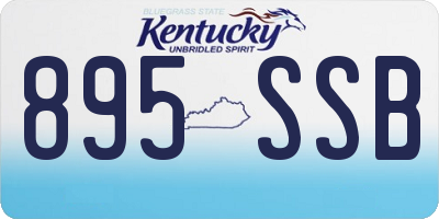 KY license plate 895SSB