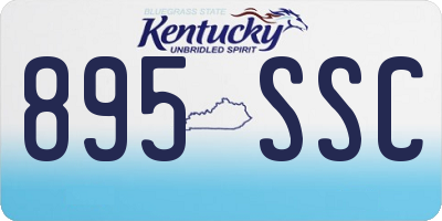 KY license plate 895SSC