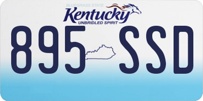KY license plate 895SSD