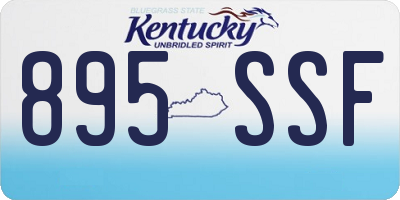 KY license plate 895SSF