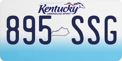 KY license plate 895SSG