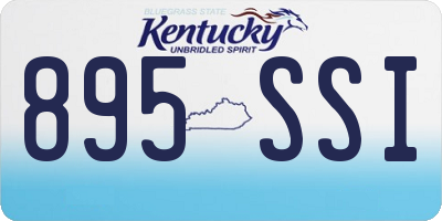 KY license plate 895SSI