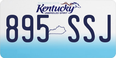 KY license plate 895SSJ