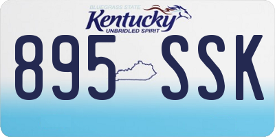 KY license plate 895SSK