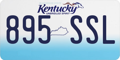 KY license plate 895SSL