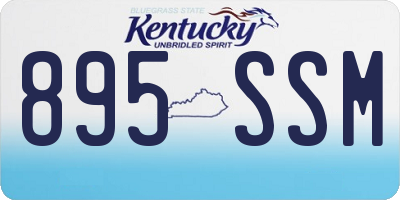 KY license plate 895SSM