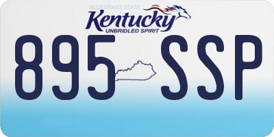 KY license plate 895SSP